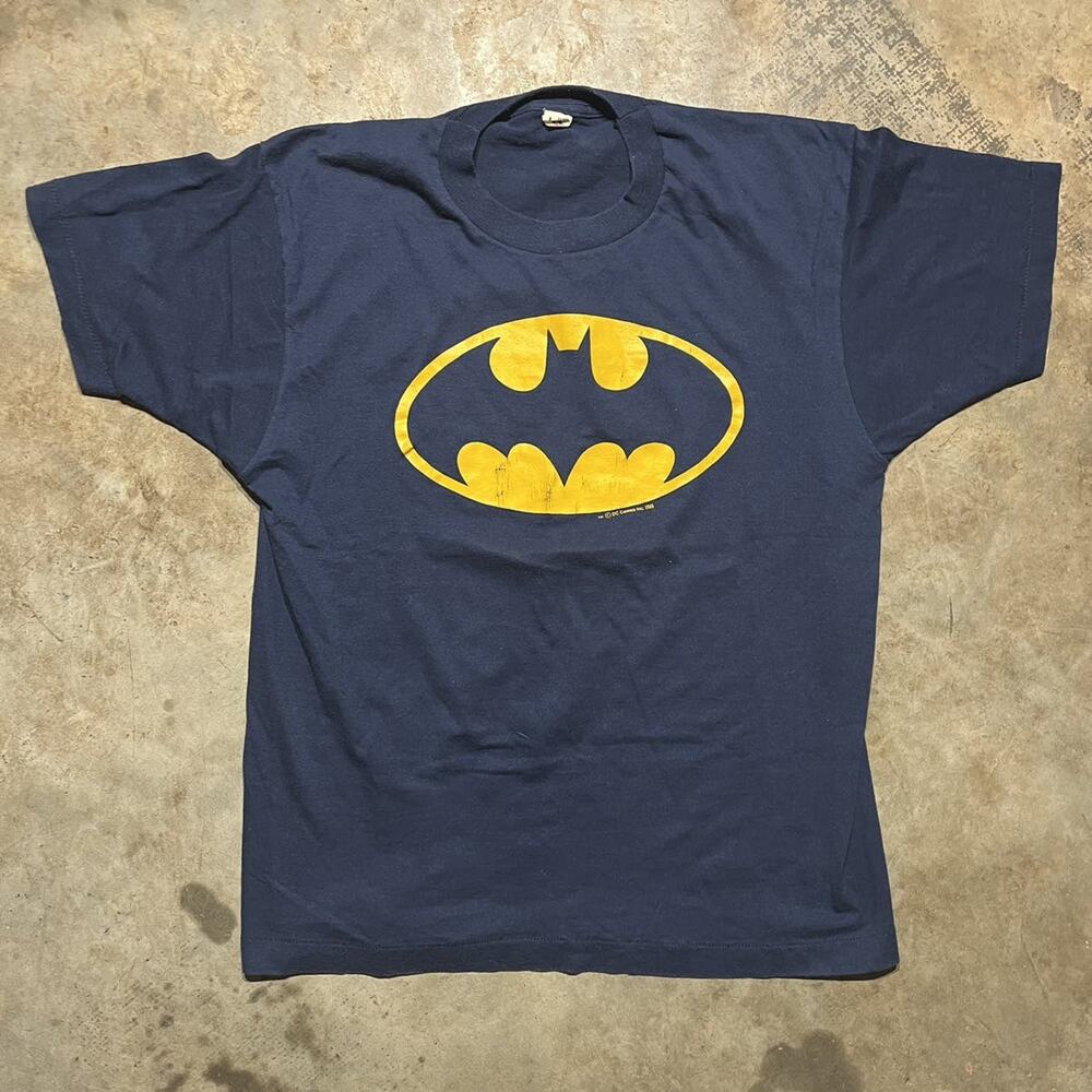 Vintage 80s Batman DC Comics Navy Shirt